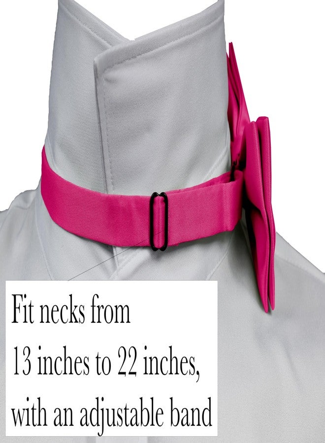 أطقم ربطات عنق رسمية جاهزة للارتداء من تريليس للرجال بألوان سادة - أطقم ربطات عنق رجالية (طقم وردي فاقع) - Image 3