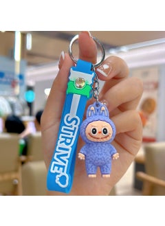 Generic Labubu Cartoon Sheep Silicone Keychain Accessory Blue-Lamb 