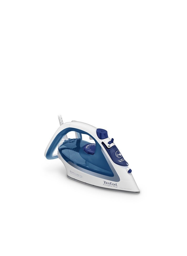 Tefal Easygliss Plus Steam Iron - 2700W, 220gmin, Durilium Soleplate, Blue and White - FV5751E2 270 ml 2700 W FV5751E2 Blue - Image 1