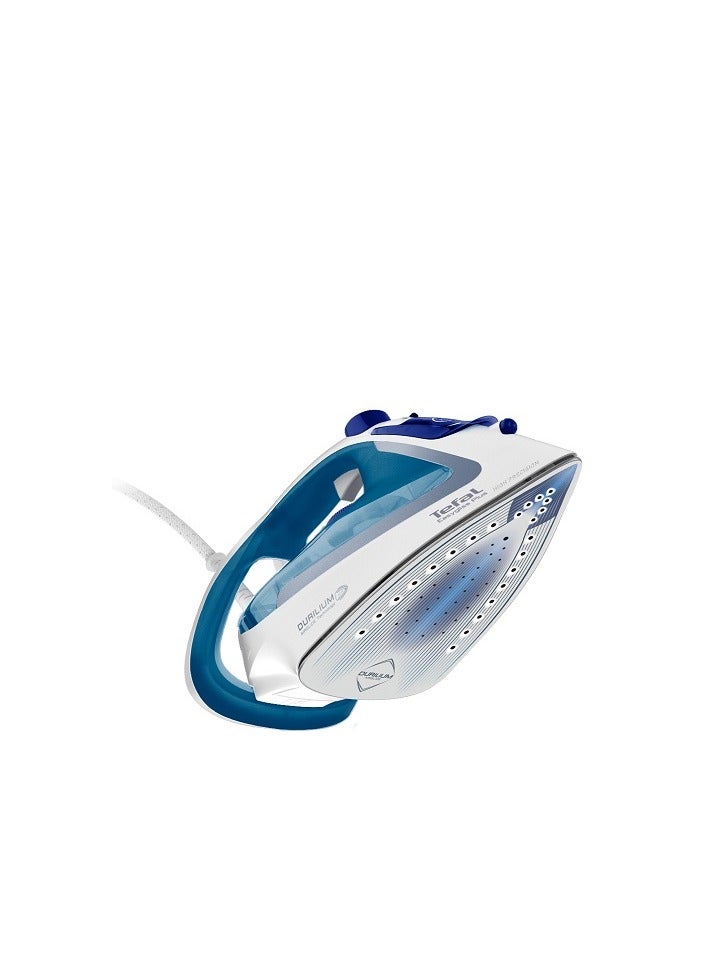 Tefal Easygliss Plus Steam Iron - 2700W, 220gmin, Durilium Soleplate, Blue and White - FV5751E2 270 ml 2700 W FV5751E2 Blue - Image 2