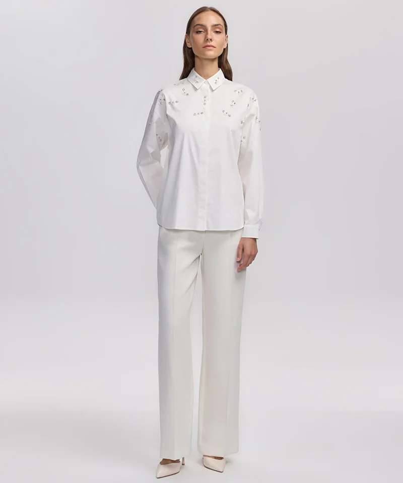 Ipekyol Embroidered Poplin Shirt