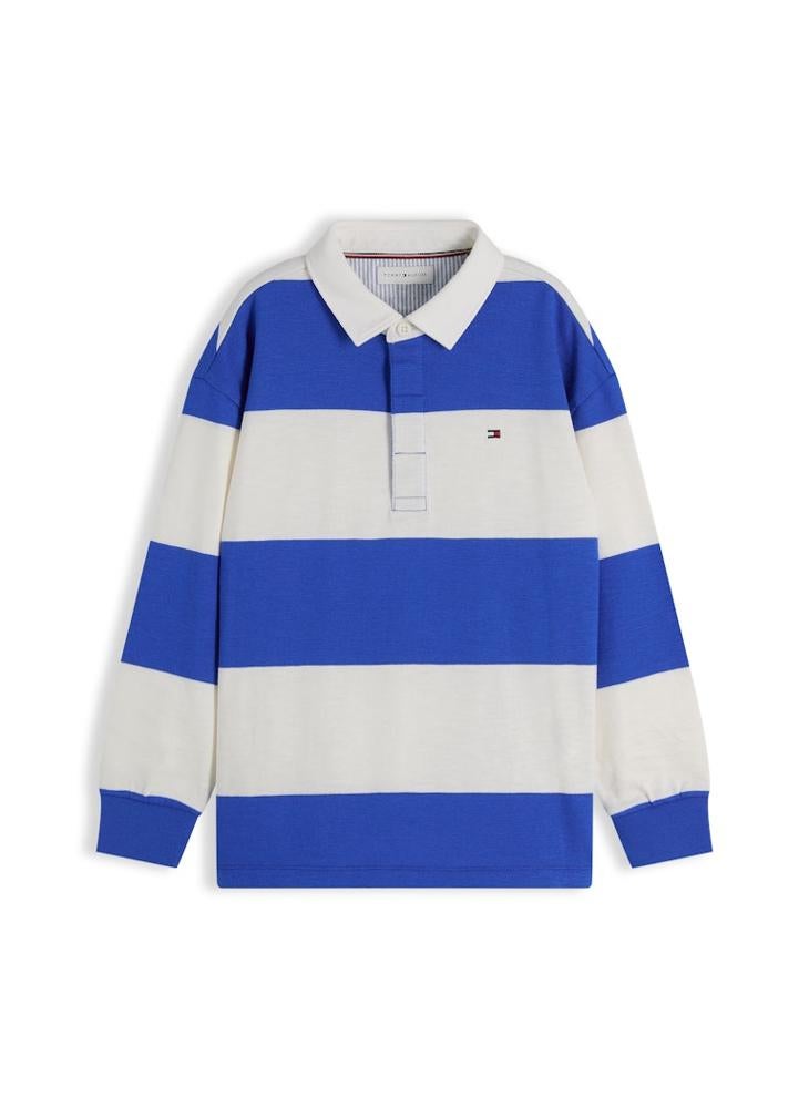 TOMMY HILFIGER Regular Fit Stripe Long Sleeve Polo Shirt - Image 5