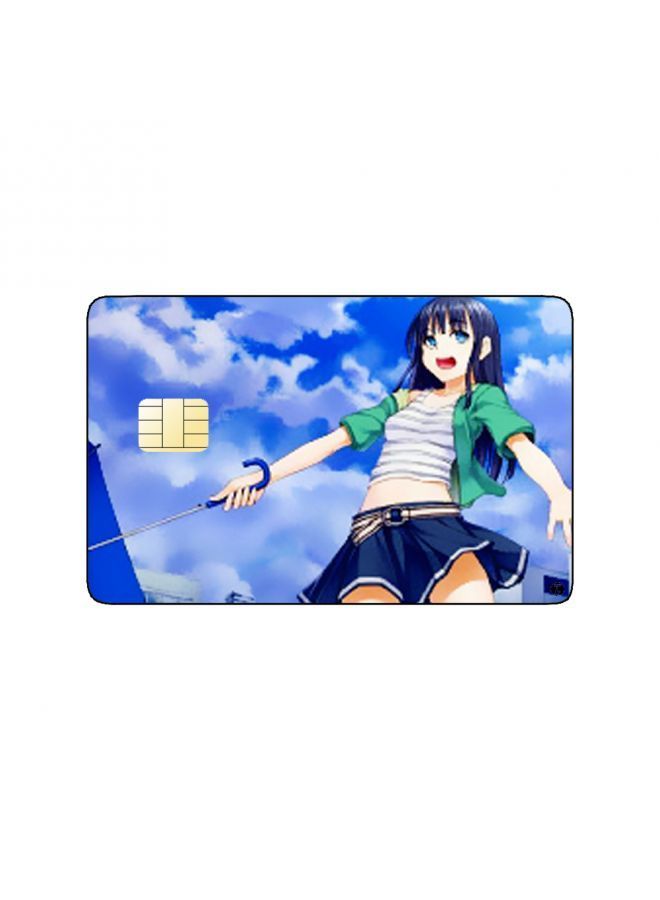 RKN PRINTED BANK CARD STICKER Cute Anime Girl - Image 1