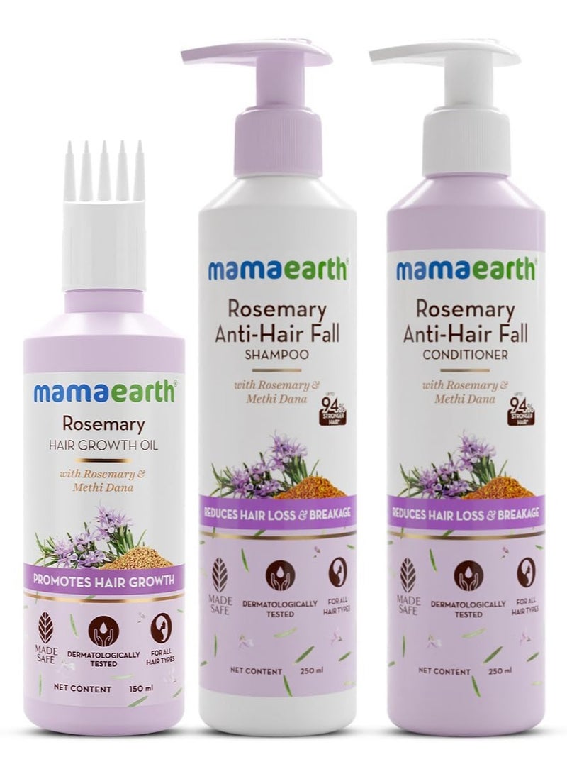Mamaearth Rosemary Hair Fall Control Kit - 650 ml - Image 1