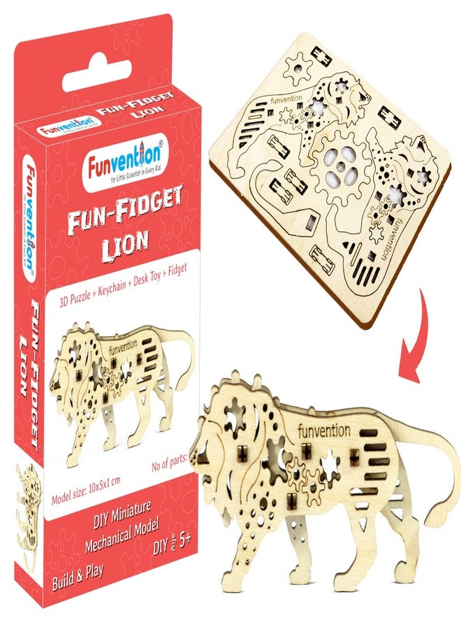 Funvention Birthday Return Gifts Pack of 12 Toys Fun Fidgets Jungle (3 x 4 DIY Miniature Mechanical Models Lion, Butterfly, Unicorn & Dino) Party Pack Return Favors for Kids Art & Craft STEM Learning - Image 3