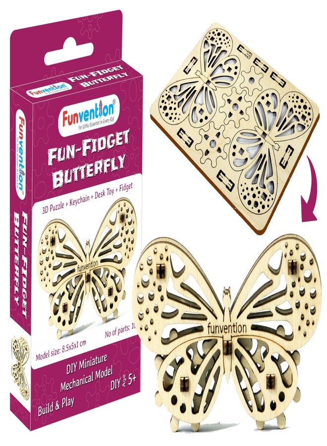 Funvention Birthday Return Gifts Pack of 12 Toys Fun Fidgets Jungle (3 x 4 DIY Miniature Mechanical Models Lion, Butterfly, Unicorn & Dino) Party Pack Return Favors for Kids Art & Craft STEM Learning - Image 5