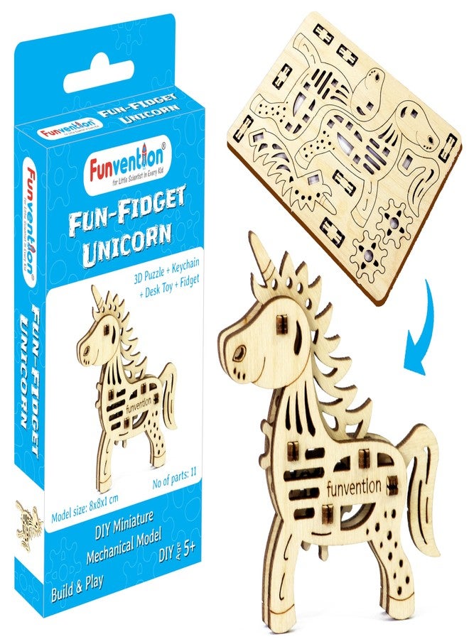 Funvention Birthday Return Gifts Pack of 12 Toys Fun Fidgets Jungle (3 x 4 DIY Miniature Mechanical Models Lion, Butterfly, Unicorn & Dino) Party Pack Return Favors for Kids Art & Craft STEM Learning - Image 4