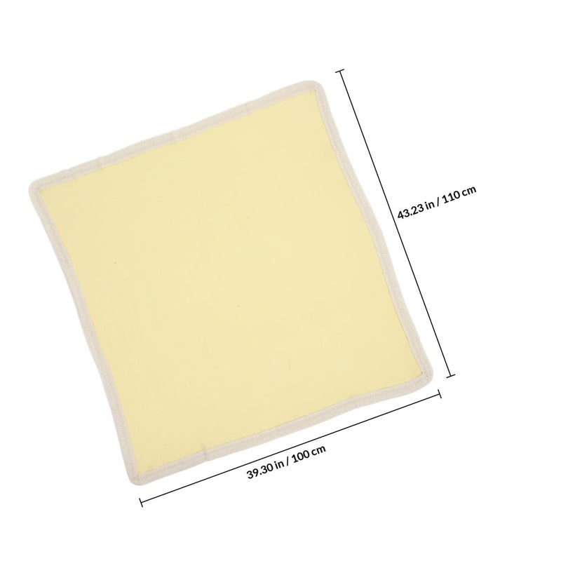 Double Layer Cotton Muslin Receiving Blanket Soft Breathable Newborn Wrap Yellow - Image 3