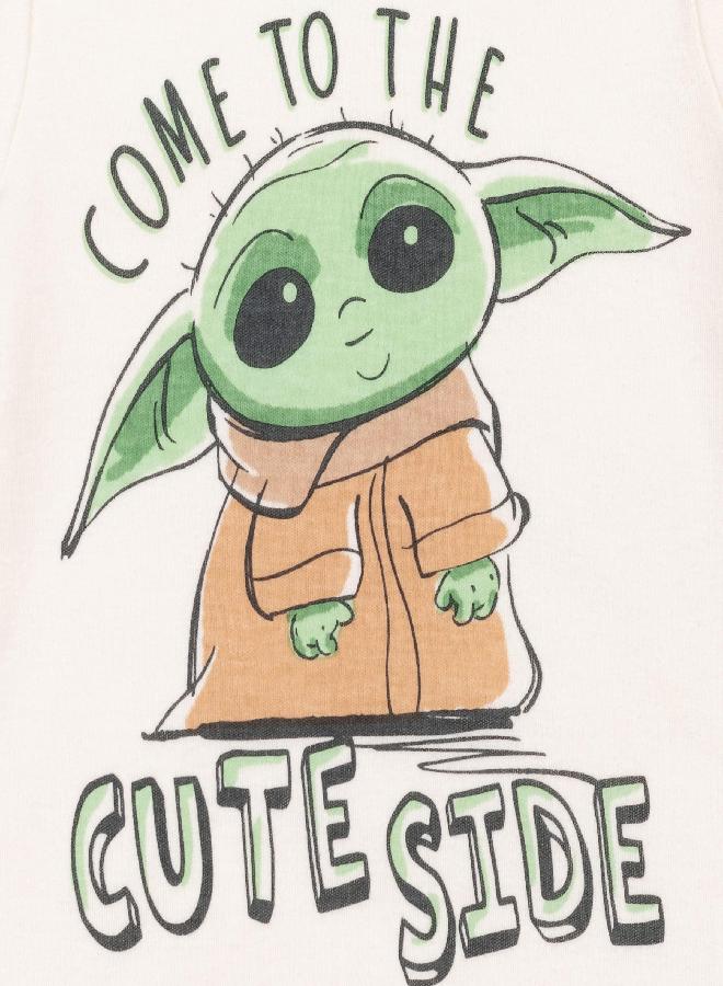 STAR WARS STAR WARS Mandalorian Baby Yoda Baby Boys 3 Piece Outfit Set: Bodysuit Pants Hat 3-6 Months - Image 5