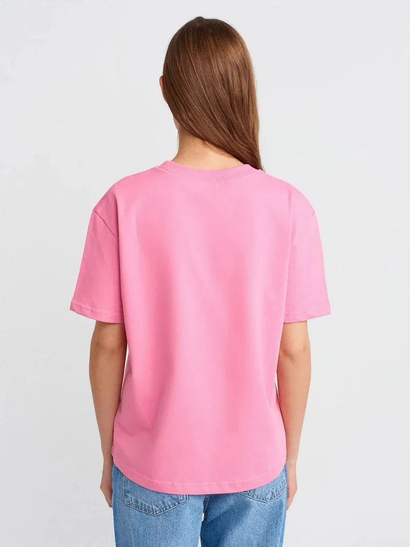Dilvin DILVIN Women's Cotton Crew Neck T-Shirt