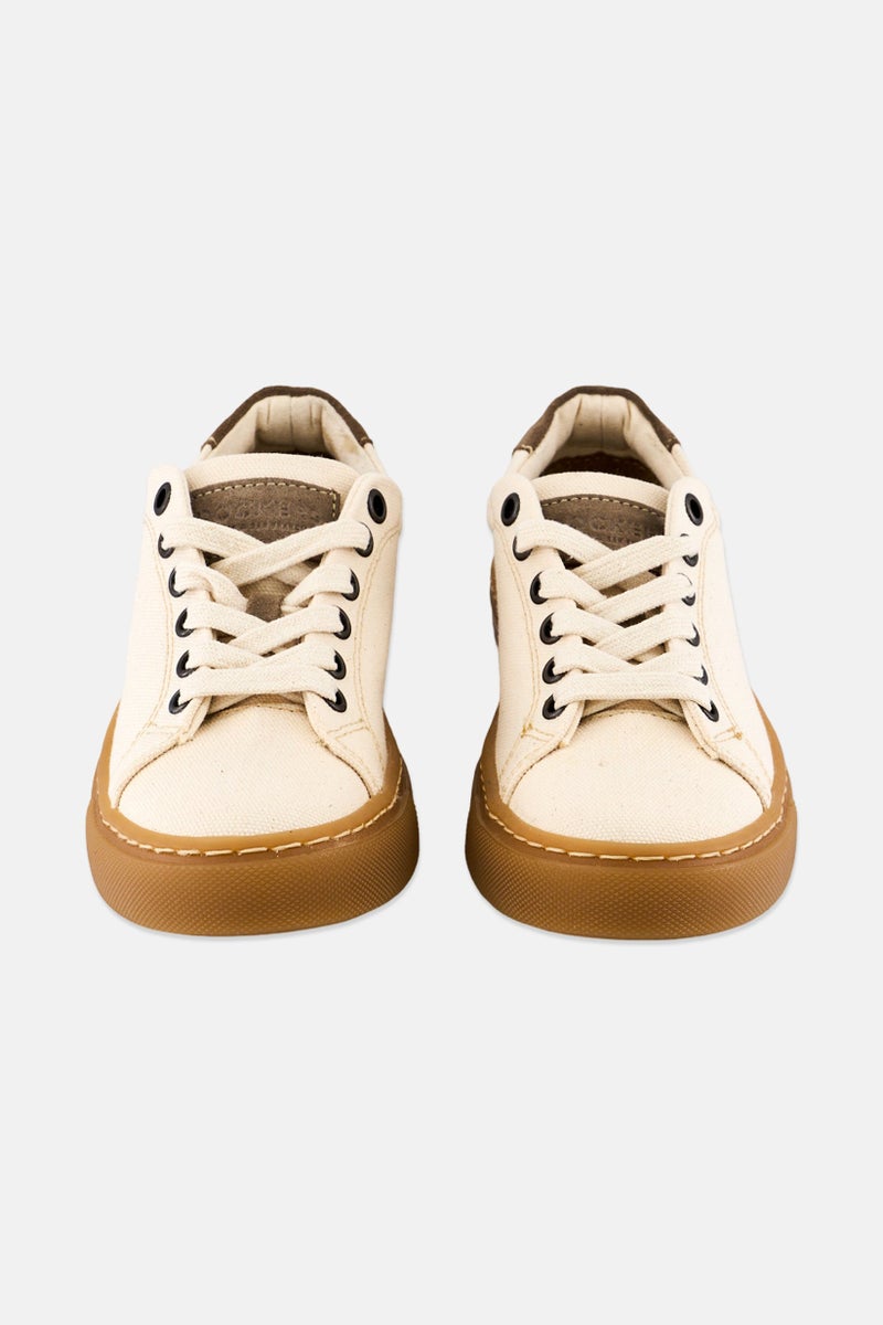 DOCKERS Kids Boy Lace Up Casual Shoes, Beige - Image 4