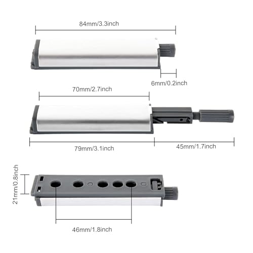 ZIQI 20Pack Push to Open Door Catch, Heavy Duty Touch Latch, Magnetic Push Latches Kitchen Door Push Release Latch for Cabinet for Kitchen Closet Door Closing & Drawer Closure Pop Out - Image 3