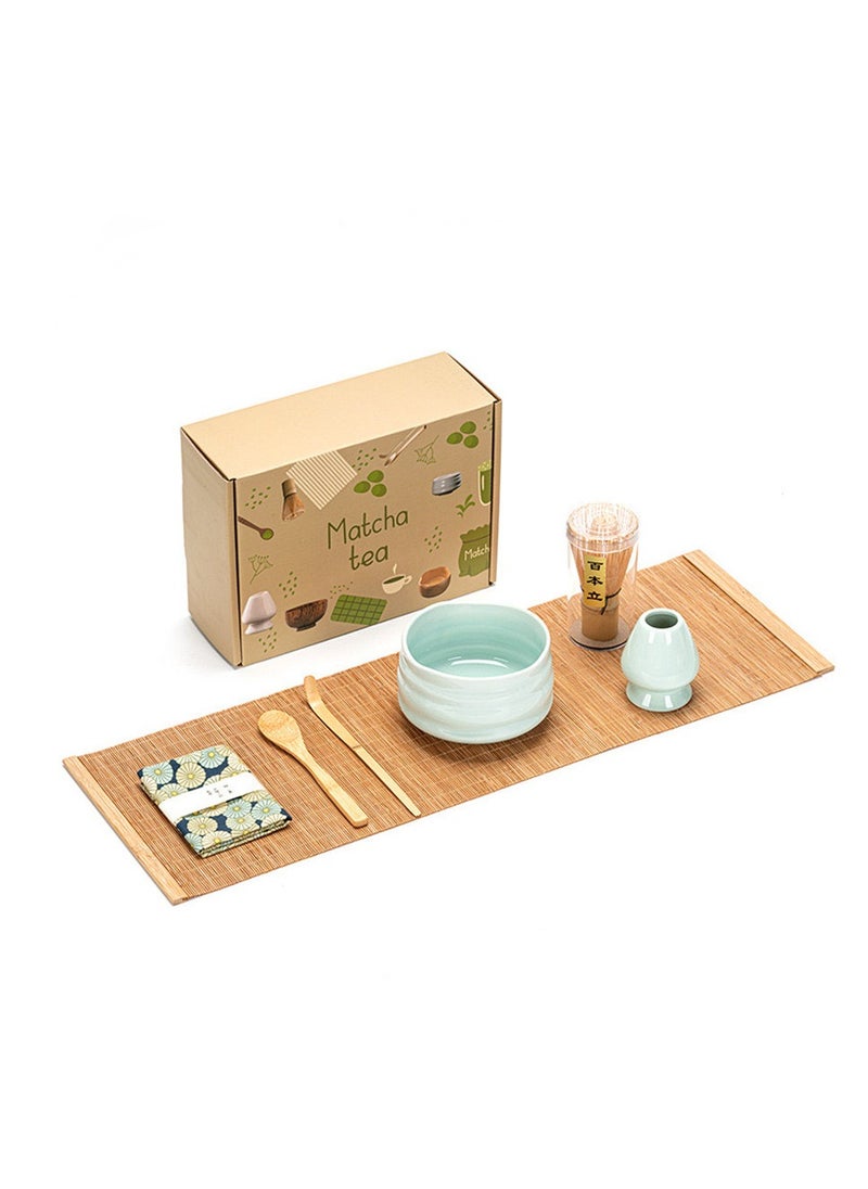 General - 7 Piece Matcha Whisk Set Matcha Tea Set With Ceramic Bowl Prong Bamboo Whisk Whisk Holder And Traditional Scoop Matcha Stirrer Set For A Traditional Cup Of Matcha - Image 1
