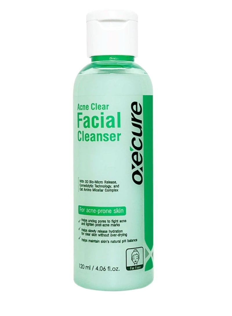 Acne clear facial cleanser for acne-prone skin 120ml