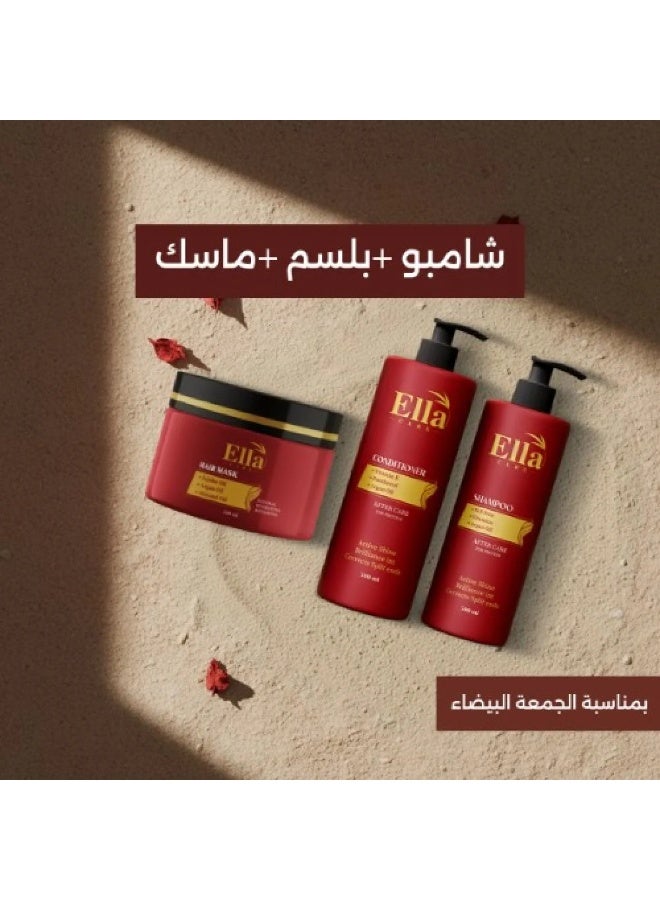 ايلا كير  مجموعة إيلا كير الشاملة لتغذية وترطيب الشعر بزيت اللوز والجوجوبا (شامبو + بلسم + ماسك) - Image 2