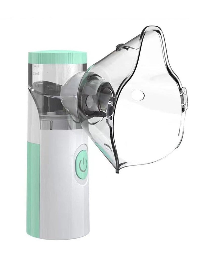 Generic Portable Lightweight Low Noise Mesh Design Family Steam Inhaler Ultra-Fast Inhaler (Green)  - Image 1