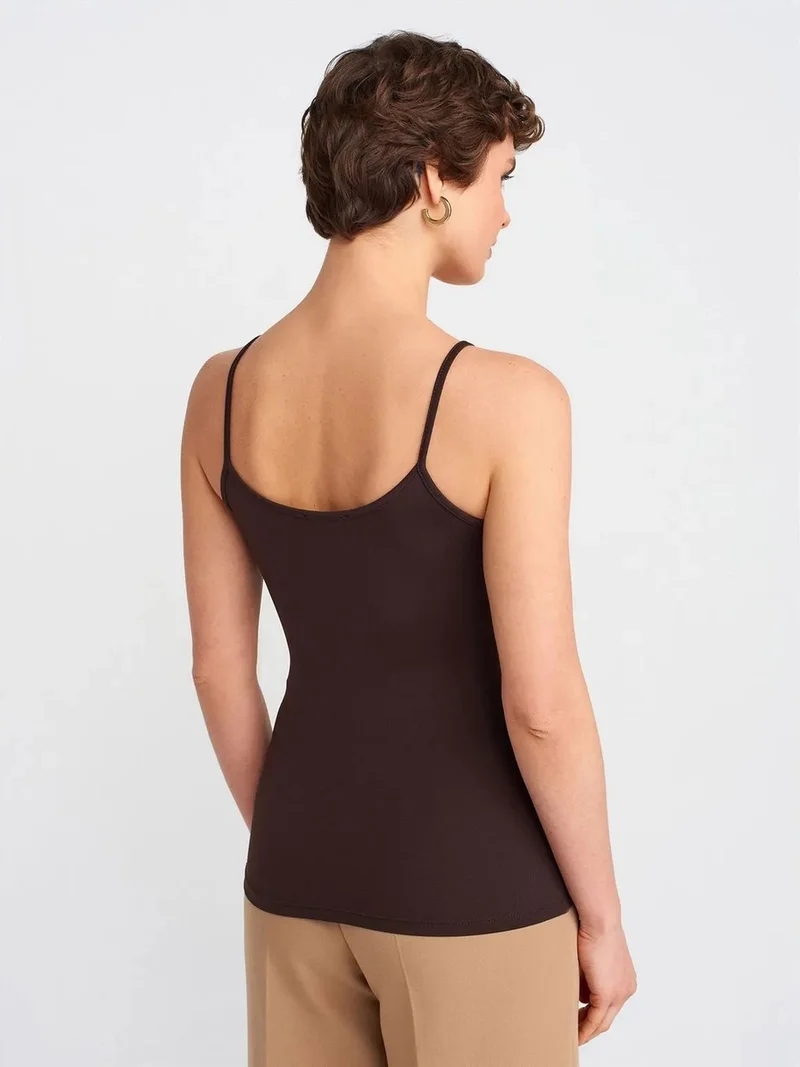 ديلفين Dilvin Slim Fit Sleeveless Cami Blouse