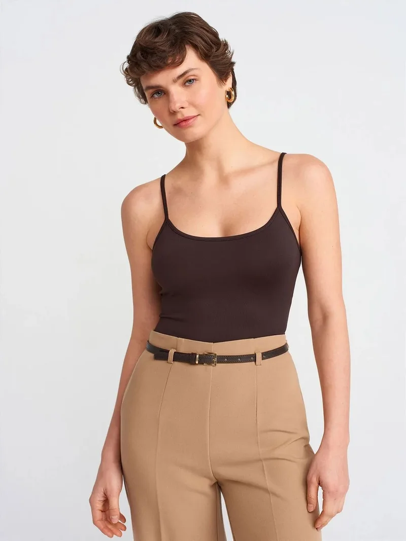 ديلفين Dilvin Slim Fit Sleeveless Cami Blouse