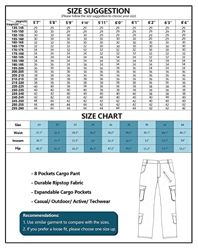 AKARMY Men's Casual Cargo Pants Military Army Camo Pants Combat Work Pants with 8 Pockets Digital 36 - Image 3