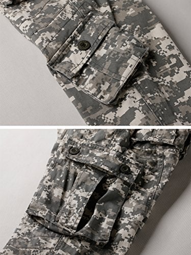 AKARMY Men's Casual Cargo Pants Military Army Camo Pants Combat Work Pants with 8 Pockets Digital 36 - Image 5