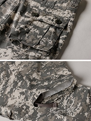 AKARMY Men's Casual Cargo Pants Military Army Camo Pants Combat Work Pants with 8 Pockets Digital 36 - Image 4