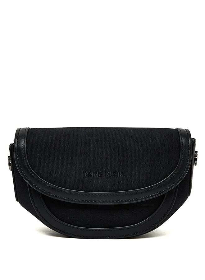 Contrast Trim Flap Crossbody Bag