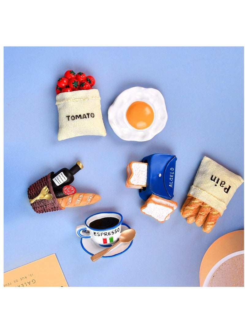 10-Piece Fridge Magnets Set, 3D Resin Magnet Refrigerator Stickers, Lovely Creative Food Shaped Magnets Home Refrigerator Stickers - Image 5