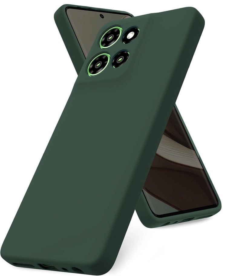 DIZORO Microfiber Candy Case Compatible for Motorola Edge 50 5g Smooth Touch Cushion Liquid Soft Silicone Gel Rubber Phone Cases Non-Slip Full Body Protective Shockproof Back Cover (o Forest Green) - Image 2