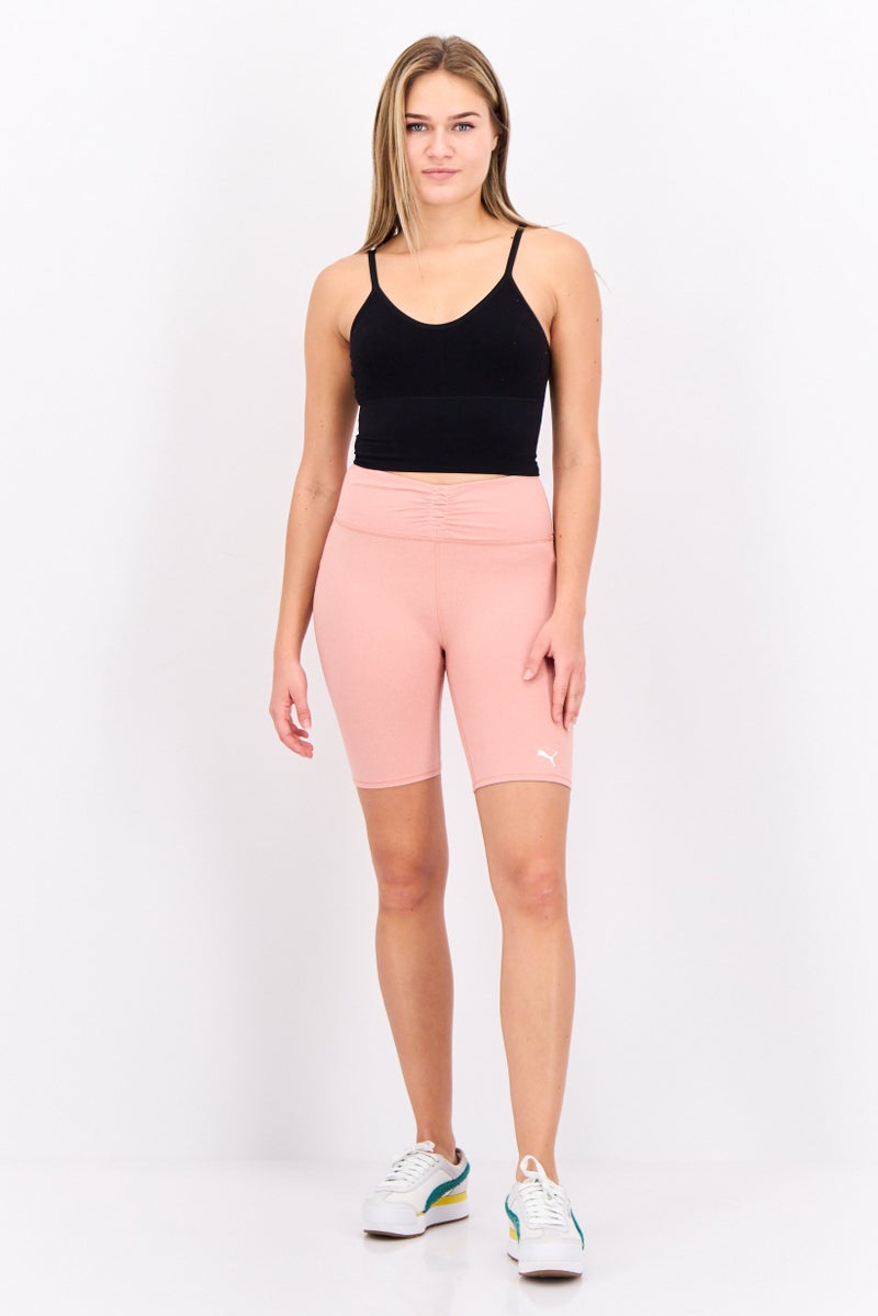 PUMA Women Sportswear Fit Brand Logo Tight Shorts, Pink - Image 4