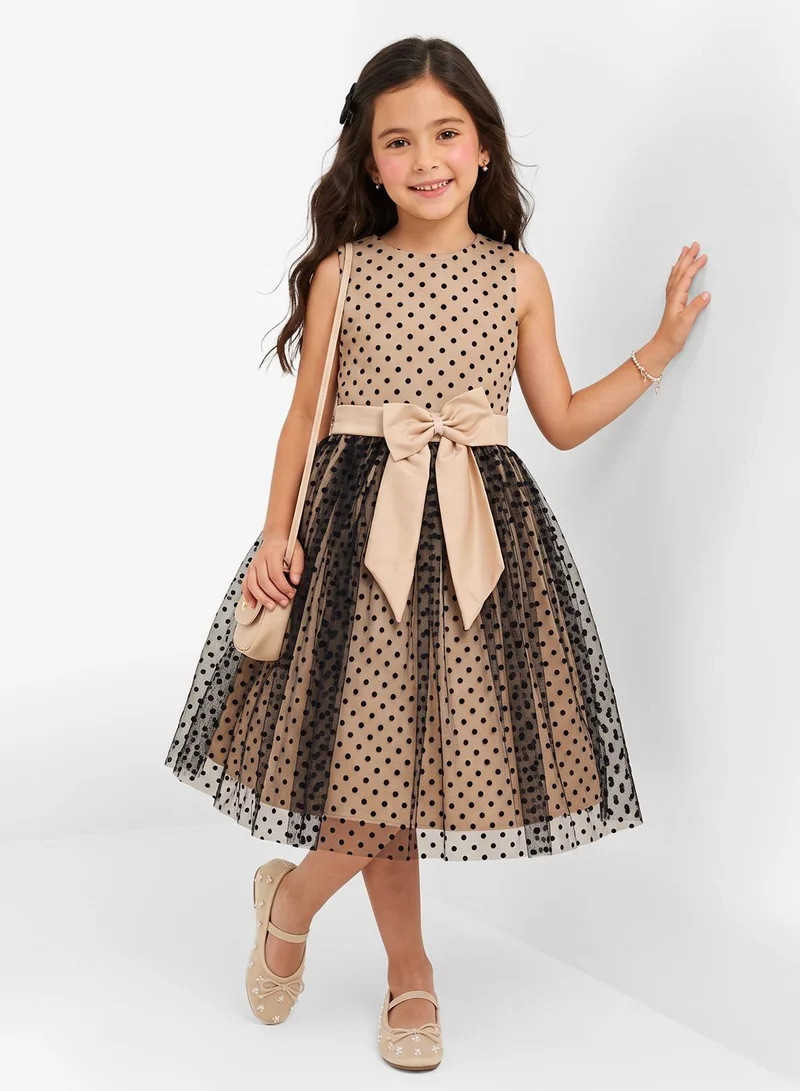 Little Golden Apple Little Polka Dots Tulle Dress