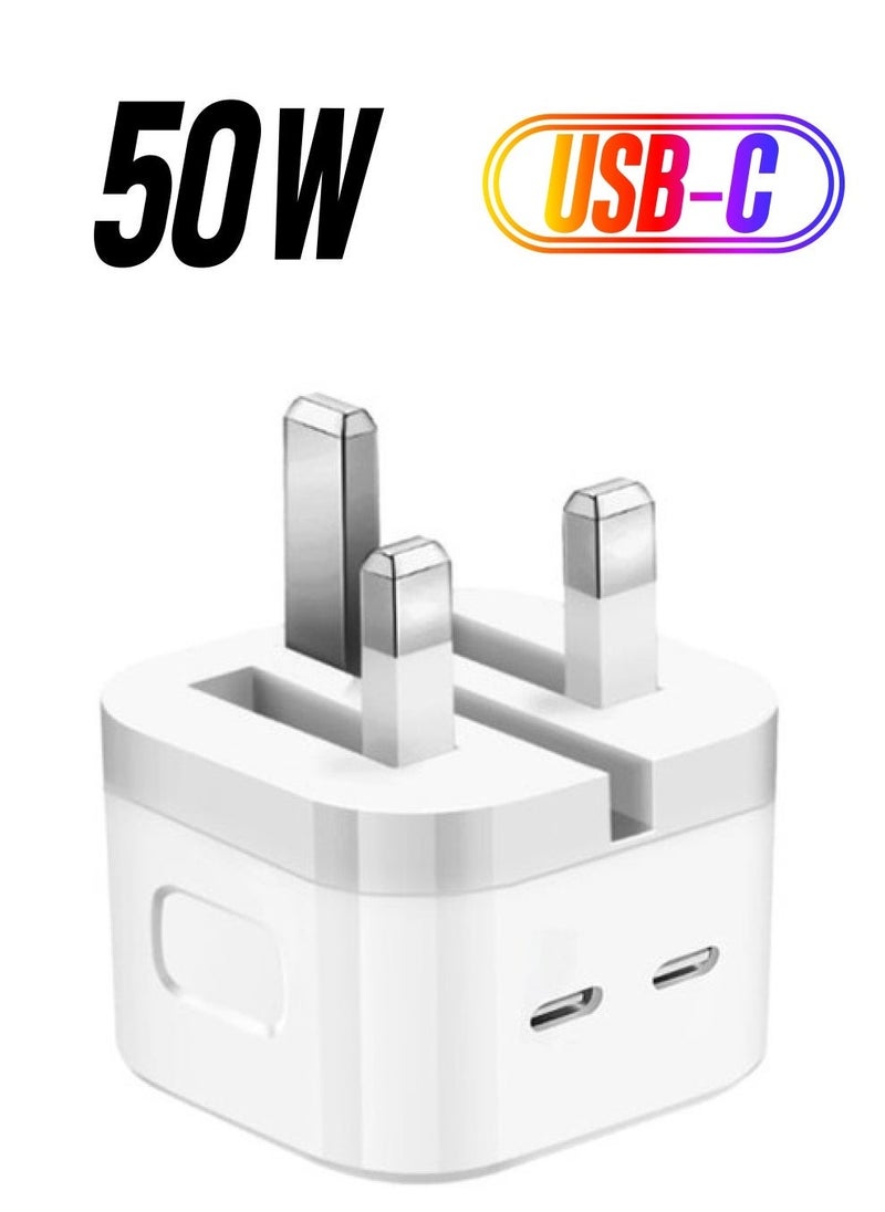 general 50W Dual USB-C Fast Charger – High-Power Power Adapter for Rapid Charging - Image 1