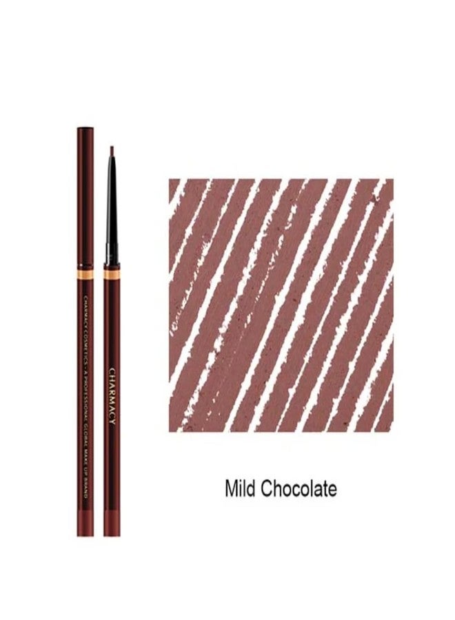 CHARMACY Twist Up Lip Liner Pencil - Waterproof & Smudge Proof, All Day Wear | High Pigment Creamy Formula | Universal Shades for Over-Lining | Vegan, No Sharpener Needed #03 - Image 2
