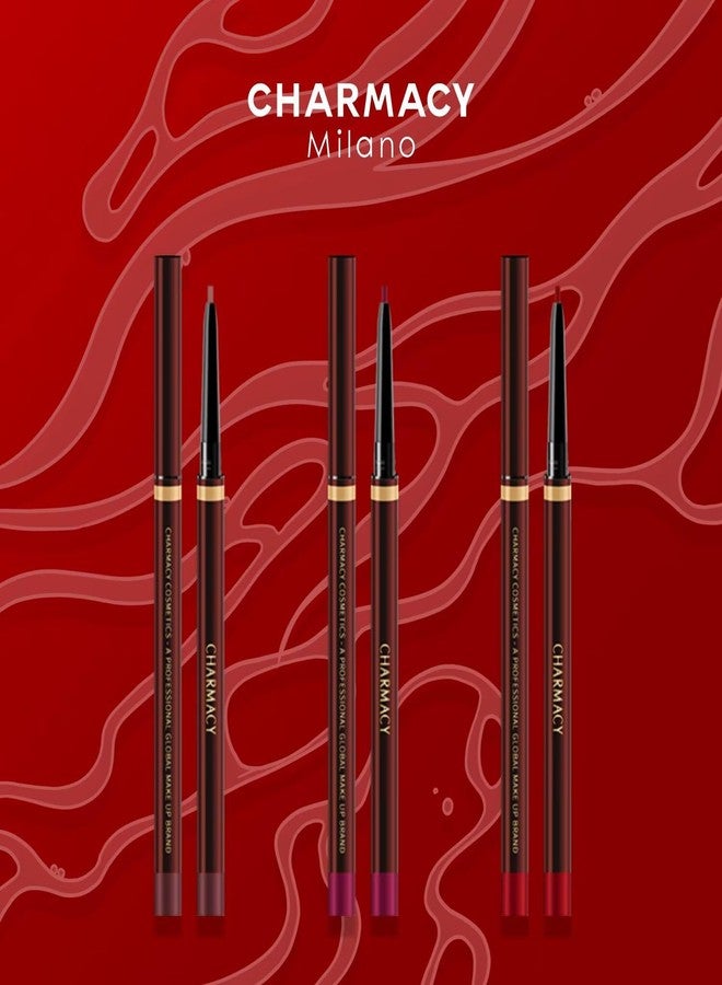 CHARMACY Twist Up Lip Liner Pencil - Waterproof & Smudge Proof, All Day Wear | High Pigment Creamy Formula | Universal Shades for Over-Lining | Vegan, No Sharpener Needed #03 - Image 4