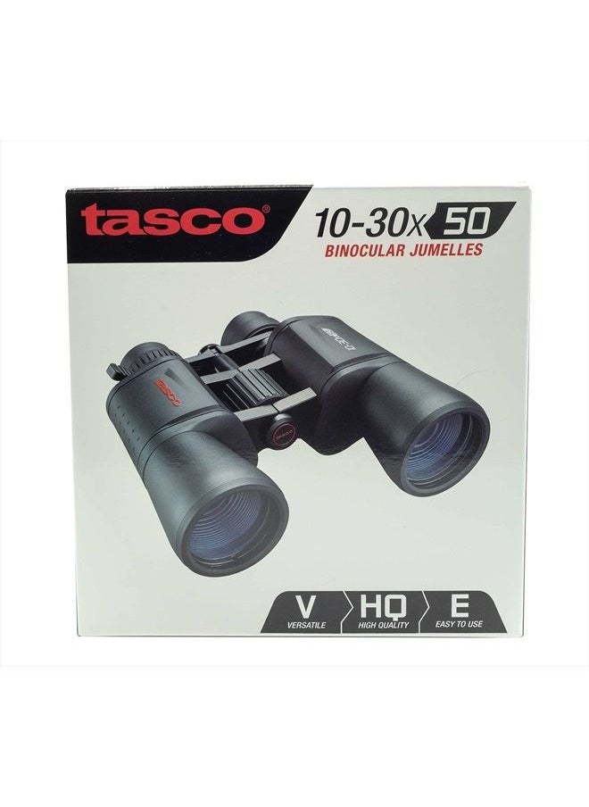 Tasco ES10305Z Essentials Binoculars, 10-30x50mm, Porro Prism, Black, Boxed  - Image 3
