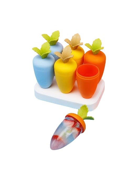 Skytail Skytail 6 Slot Reusable Ice Candy Maker Homemade PopsicleFrozen Kulfi Candy for Children Adults Popsicle Frozen Ice Cream Ice Pop Makers Ice Cream Tray Kulfi Candy Frozen Treats  - Image 1