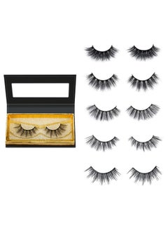 Natural Look False Eyelashes 5 Pairs Different Style Cat Eye Faux Mink Lashes Pack Fluffy Wispy Fake Lashes - pzsku/Z25196D89E7C527CDC301Z/45/_/1694502510/acc75b0d-5bbe-4dc3-8545-58d90cb55169