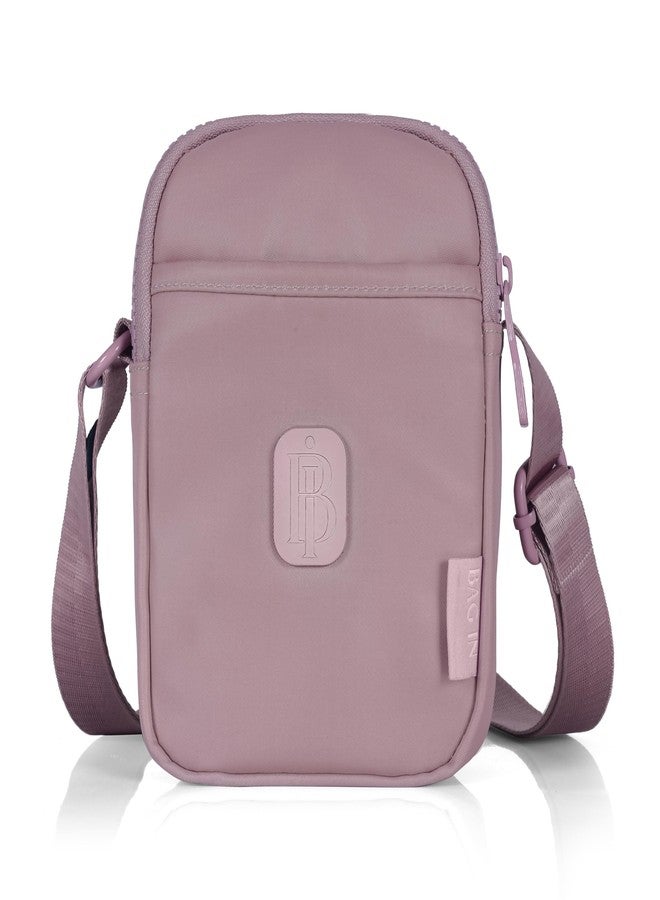 حقيبة كتف صغيرة من ماركة BAG IN ENTERPRISE للنساء، حقيبة كتف صغيرة الحجم بحزام قابل للتعديل (وردي) - Image 1