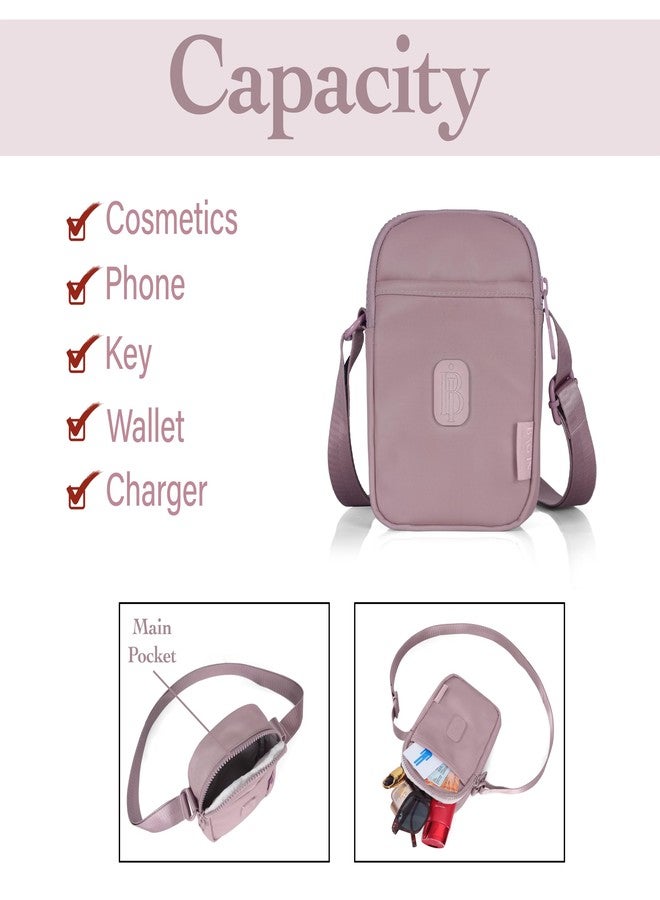 حقيبة كتف صغيرة من ماركة BAG IN ENTERPRISE للنساء، حقيبة كتف صغيرة الحجم بحزام قابل للتعديل (وردي) - Image 4