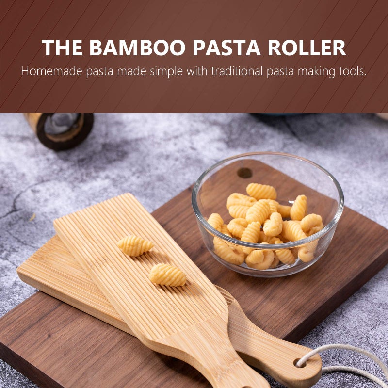 YIDADA Gnocchi Board Butter Paddles - Bamboo Pasta Board Gnocchi Maker, Gnocchi Paddle Pasta Tools, 2 Packs - Image 5