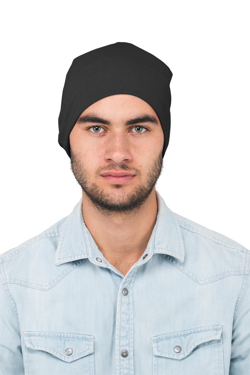 PrimeBox Unisex Skull Cap for Bikers & Cycling - Cotton Head Cap, Helmet Inner Cover for Men Women - Pack of 3 (Black, Blue, Dark Grey) - Image 2