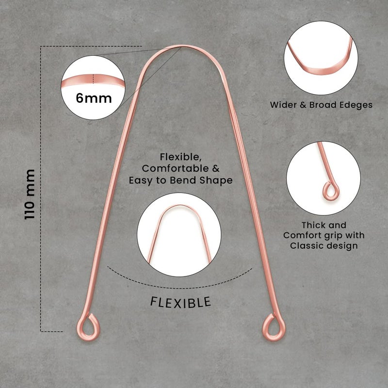 CEPILLO Surgical Grade Copper Tongue Cleaner Scraper, Anti-Microbial Tongue Cleaner For Kids & Adults (3) - Image 3