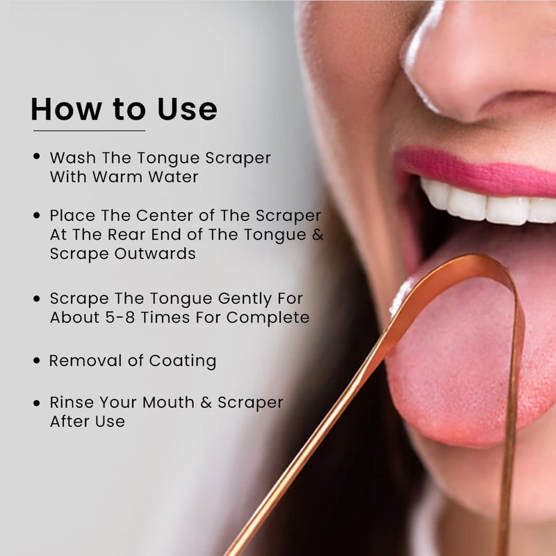 CEPILLO Surgical Grade Copper Tongue Cleaner Scraper, Anti-Microbial Tongue Cleaner For Kids & Adults (3) - Image 4