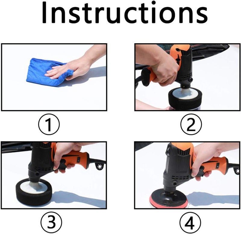 Eacam 980W Multifunctional Six Gears Adjustable Speed Car Electric Polisher Waxing Machine Automobile Furniture Polishing Tool - Image 5