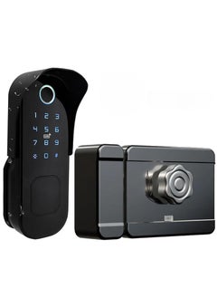 Smart Door Lock Fingerprint Smart Lock with Alexa,Bluetooth APP Control,Keyless Entry Door Lock with Touchscreen, Keypad Lock for Office Home Apartment, Backup Key, IC Card Unlock