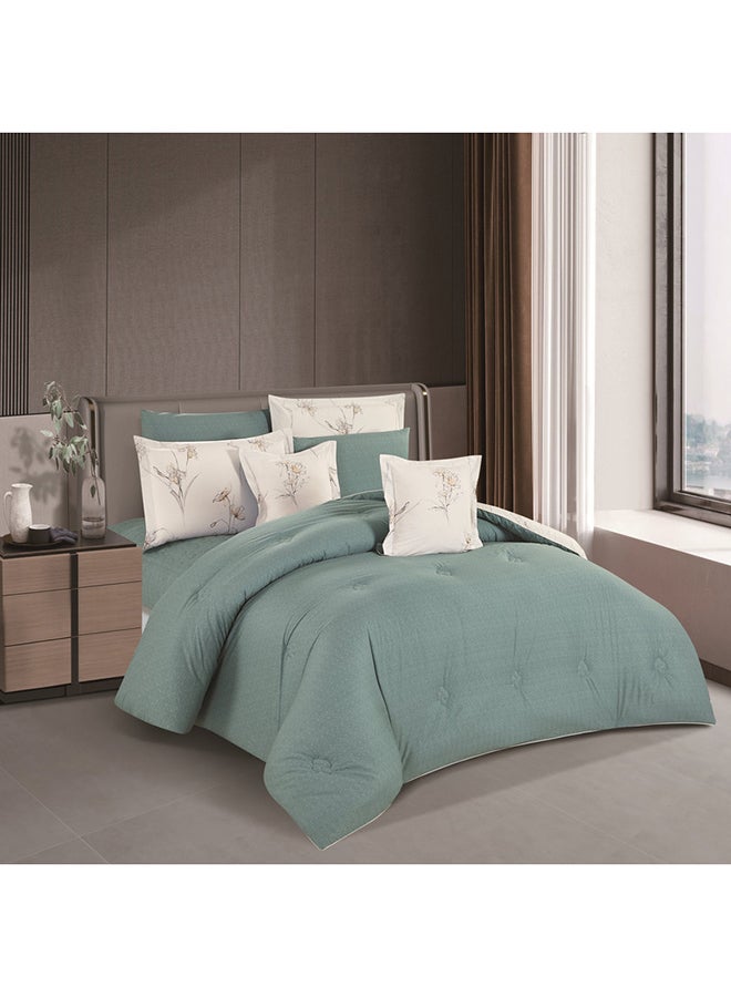 ليفور طقم لحاف من هورس  كلاسيك قطن فاخر 100٪ بنقشة الزهور 8قطع - Image 3