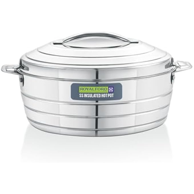 rayihni 1600Ml Roxy Stainless Steel Hotpot Rf12856 FoodGrade Hot And Fresh Hotpot With Double Wall Vacuum Insulation Firm Twist Lock Elegant And Unique Design - Image 1