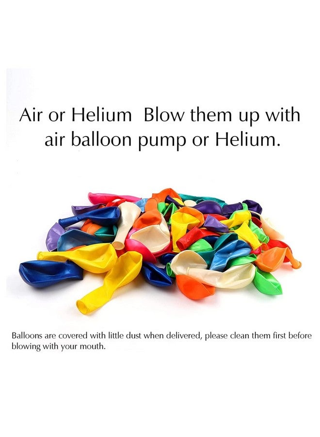 Propsicle Multicolor Metallic Balloon Combo Set Party Decoration 12" Inch Happy Birthday Balloon Kids Rainbow Theme Anniversary Bachelorette Welcome Party - Pack of 50 - Image 3