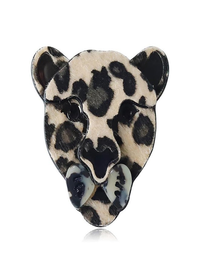 OIDIMS Punk Leopard Brooch for Women Men Gothic Cheetah Lapel Pin Acrylic Animal Badge for Jackets Backpacks Hats Gothic Style Cool Statement Brooches Edgy Unisex Jewelry Clothing Accessories - Image 1