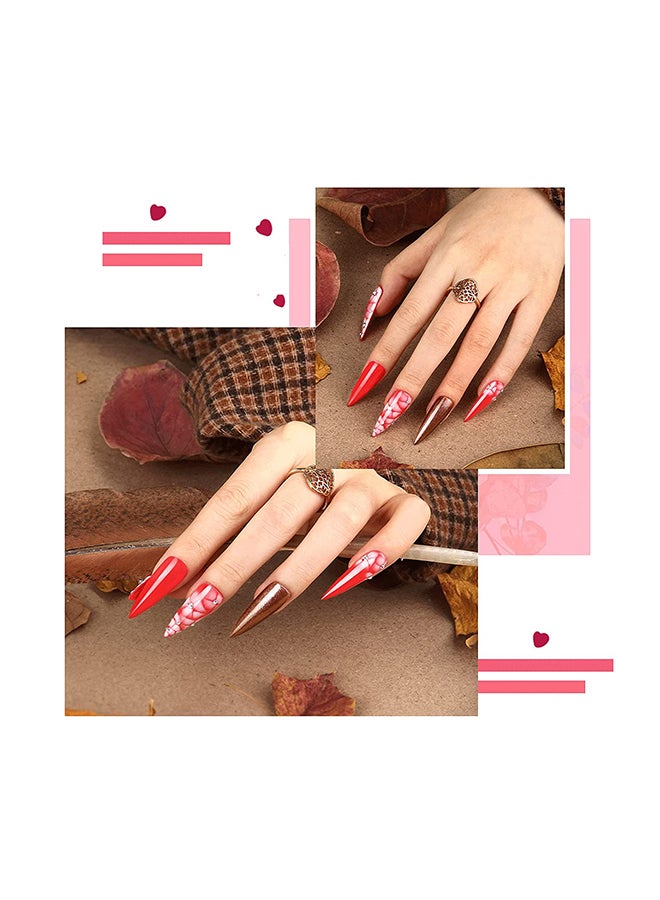 brunson نصائح أظافر زائفة جل ناعم C-Curl شفاف متوسط ستيلتو 500 قطعة BTMSC500 - Image 5