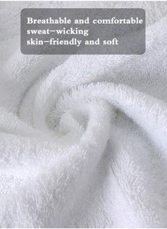 LEOKOR 3PCS Cotton Bath Towel Set Fast Absorbent Skin-friendly and Soft Bath Towel*1PCS and 2PCS Towels White  - Image 5